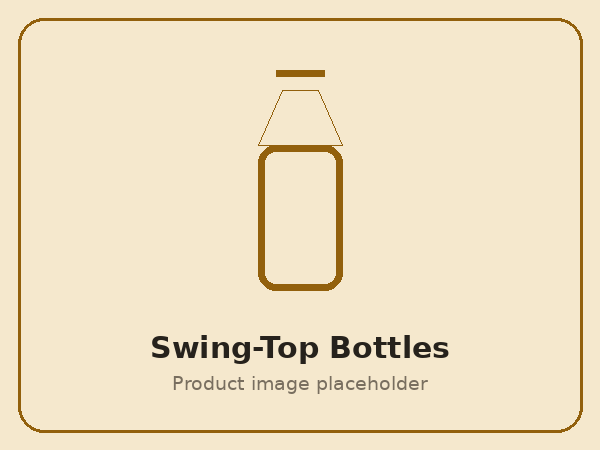 Swing-Top Glass Bottles, 16 oz (12-Pack)