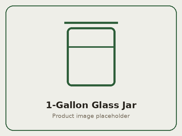 1-Gallon Glass Jar with Lid (2-Pack)